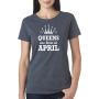 Marškinėliai Queens are born in...